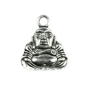 Vedhæng "Buddha" Tibetansk sølv. Dobbeltsidet. 20 mm